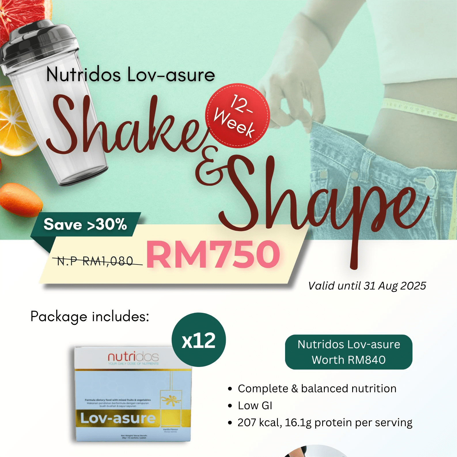 Nutridos Lov-asure 12-Week Shake & Shape Challenge