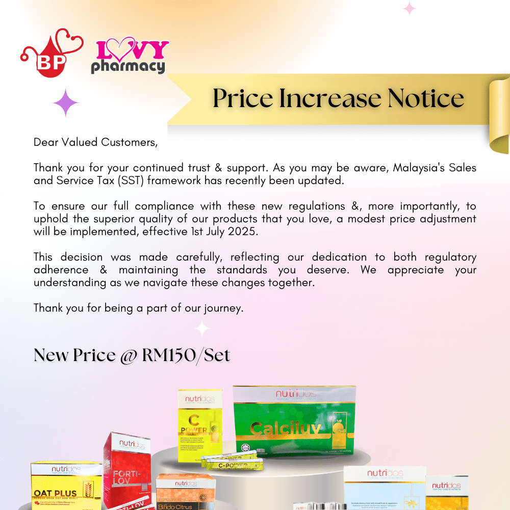 Nutridos Price Adjustment
